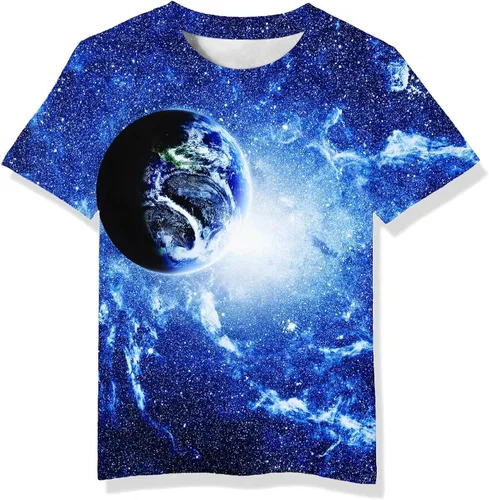 Vista 6 de Neemanndy Camisetas de manga corta con estampado 3D para adolescentes y niñas de 6 a 16 años Diseño 1