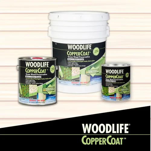 Vista 3 de WOODLIFE 1901A-4PK CopperCoat Conservante de madera verde, 0.88 galones, verde, paquete de 4