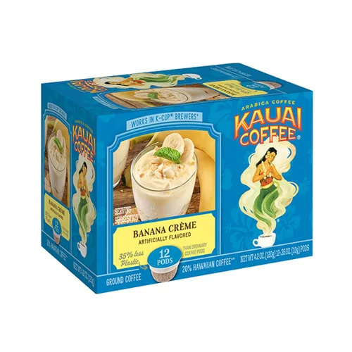 Vista 37 de Kauai Coffee Cápsulas K-Cup para cafeteras Keurig, café arábica, 10% hawaiano, tostado medio, aroma brillante con notas florales, descafeinado, 1