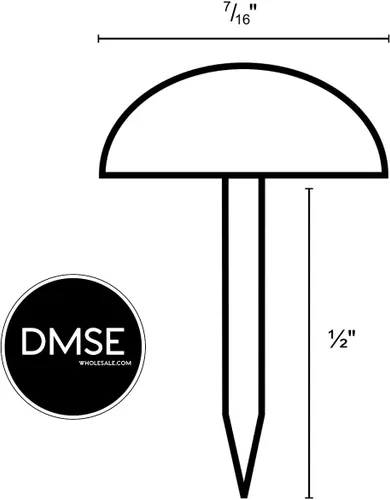 Vista 5 de DMSE – Tamaño mayorista 7/16" diámetro (0.433 in) hardware tapicería muebles decorativos Pulgar tachuelas clavos clavos 1000