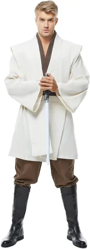 Vista 6 de Disfraz de túnica para hombre, disfraz de cosplay, trajes de Halloween, bata con capucha, conjunto completo
