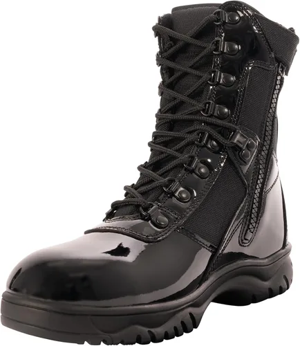 Vista 6 de Rothco Botas tácticas de alto brillo con cremallera lateral - 8 pulgadas
