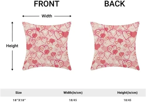 Vista 2 de BETGINY Fundas de almohada rosas de San Valentín de 18 x 18 pulgadas, paquete de 2, fundas de almohada decorativas de lino para dormitorio, hogar