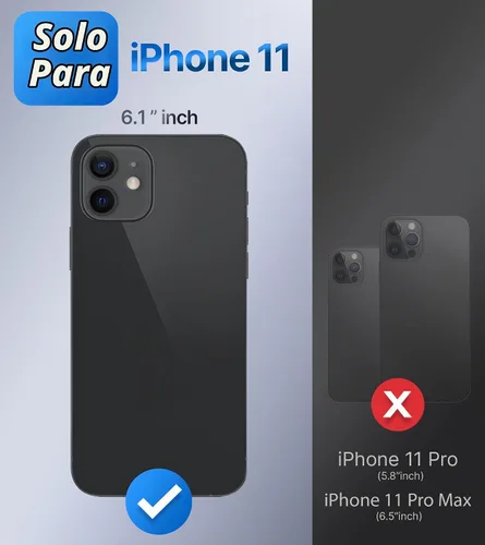 Vista 2 de Shields Up Funda para iPhone 11 con soporte, soporte de 2 vías, color negro