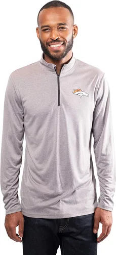 Vista 18 de Ultra Game Men's NFL Official Super Soft Quarter Zip Long Sleeve T-Shirt
