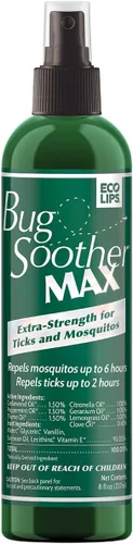 Vista 10 de Bug Soother MAX Spray repelente de garrapatas y mosquitos natural – Protección contra insectos extra fuerte para exteriores, fórmula a base