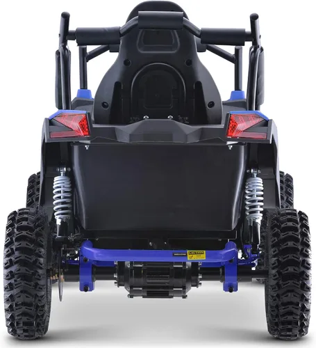 Vista 3 de MotoTec Raider Kids UTV 48v 1200w suspensión completa azul
