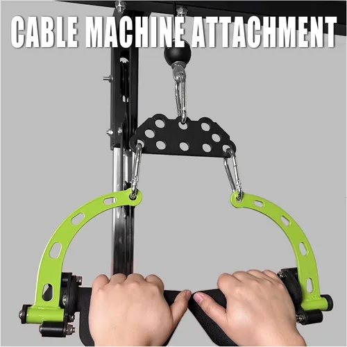 Vista 3 de Barra de Dominadas LAT de Agarre Múltiple para Gimnasio en Casa, Placa Separadora Accesorios de Dominadas LAT para Sistema de Poleas Máquina
