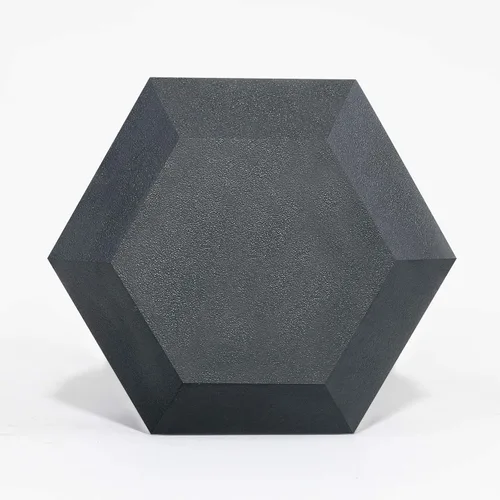 Vista 8 de LIONSCOOL - Mancuernas hexagonales de goma con mango de metal para entrenamiento de fuerza y resistencia, desarrollo de musculatura y entrenamiento