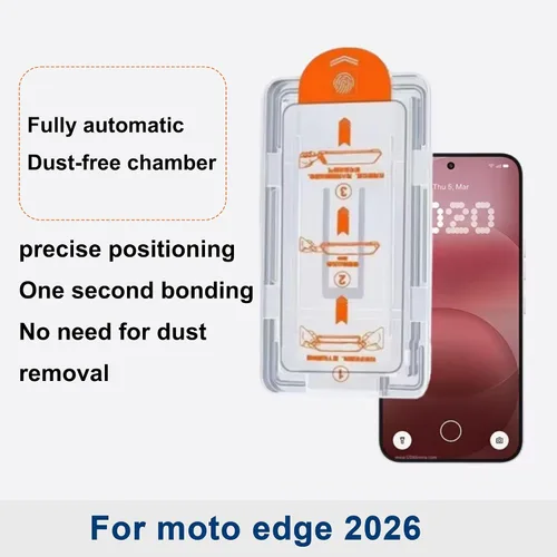 Vista 8 de for Motorola Moto Edge 2026 Privacy Screen Protector with Camera Lens Protector, 9H Hardness Anti-Scratch Tempered Glass flim, Auto