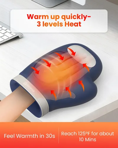 Vista 3 de COMFIER OMFIER - Regalos para el Día de la Madre para mujeres, mamá, masajeador eléctrico de manos más grande actualizado con calor y compresión
