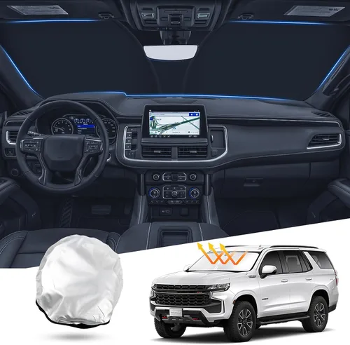 Vista 96 de T TGBROS Parasol para parabrisas para BMW X1 F48 2016 2017 2018 2019 2020 2021 2022 para ventana de automóvil, con bloqueo UV grueso y opaca
