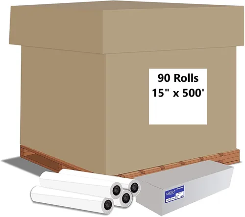 Vista 10 de Alliance Rollos de papel de formato ancho Bond Engineering (20 libras 4 rollos, 11 pulgadas x 500 pies núcleo de 3 pulgadas)