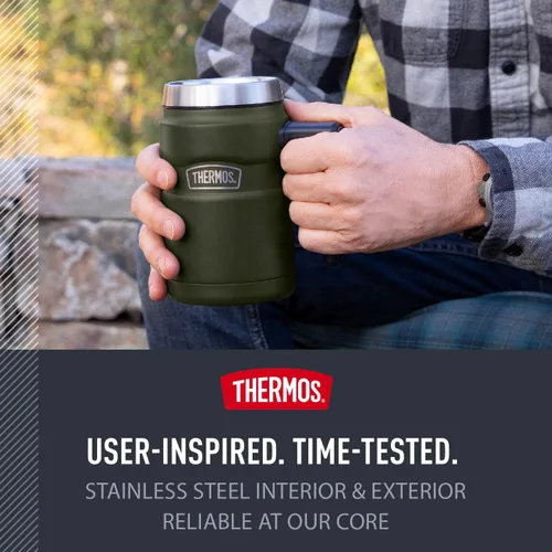 Vista 5 de Thermos Stainless King - Taza de café de 16 onzas, acero mate