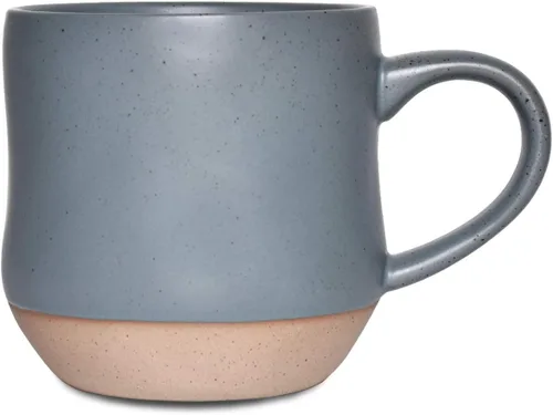Vista 10 de Bosmarlin Juego de 2 tazas grandes de café moteadas de cerámica, taza de té grande, 17 onzas, aptas para lavavajillas y microondas (negro, 2)