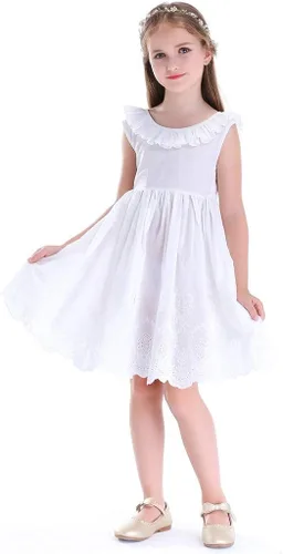 Vista 3 de Happy Rose vestido de fiesta floral vintage para niña