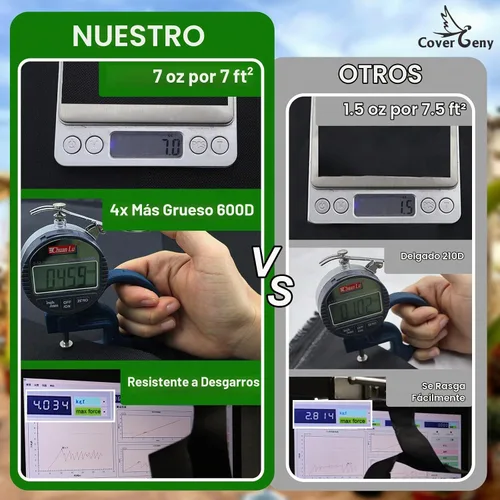 Vista 4 de Cubierta de parrilla pequeña impermeable para exteriores para Weber Spirit 210 Series (E 210, S 210, E 215), Charbroil, Kenmore Grills, cubierta