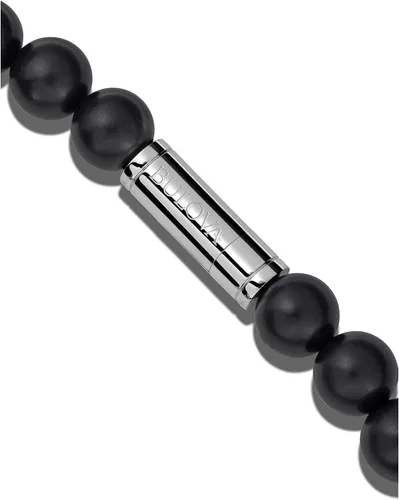 Vista 2 de Bulova Jewelry Men's Classic Beaded Bracelet with Cylinder Clasp