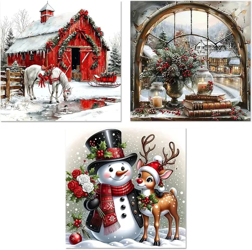Vista 36 de Meothan - Paquete de 12 kits de arte de diamantes 5D para adultos, de animales, cristales redondos, para regalo o para decoración del hogar de 12 x