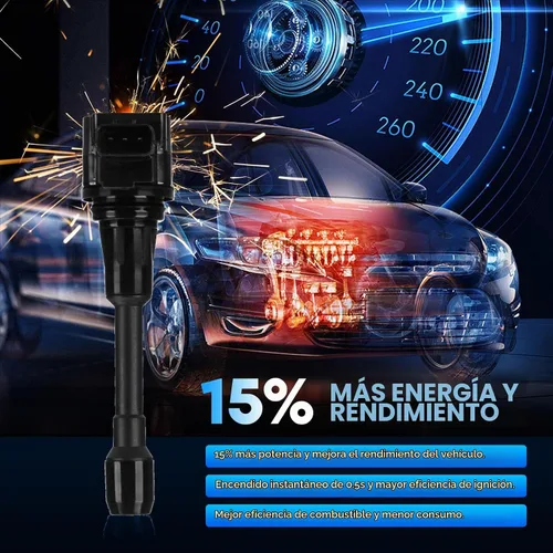 Vista 4 de Paquete de bobinas de encendido para Nissan Altima 2007-2018 2.5L L4, Rogue 2008-2016 2.5L L4, Sentra Select March Cube NP300 Frontier Tiida Urvan