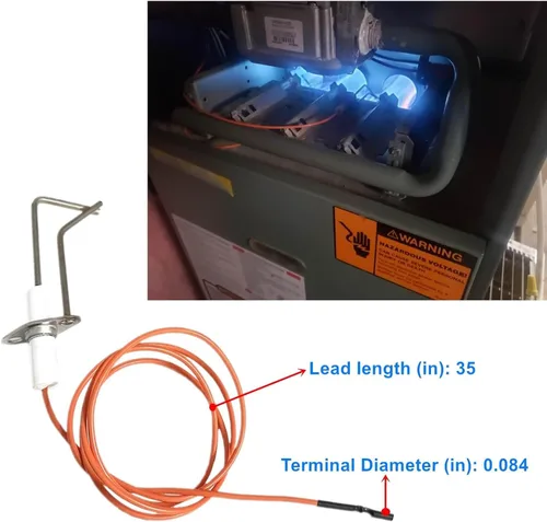 Vista 6 de Encendido directo por chispa 62-24164-01, encendedores de quemador de horno compatibles con Rheem Pro-tech PSE R36 PSER36, cable de alta temperatura