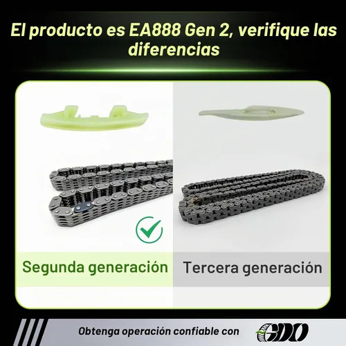 Vista 7 de Kit de cadena de distribución 1.8 06H109507N W/tensor para Audi A3 A4 A5 A6 Allroad, A3/A4/A6 Quattro, TT Quattro, VW Jetta Beetle Tiguan Eos
