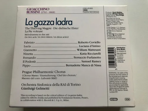 Vista 2 de La Gazza ladra Rossini Opera Festival, Pesaro 1989