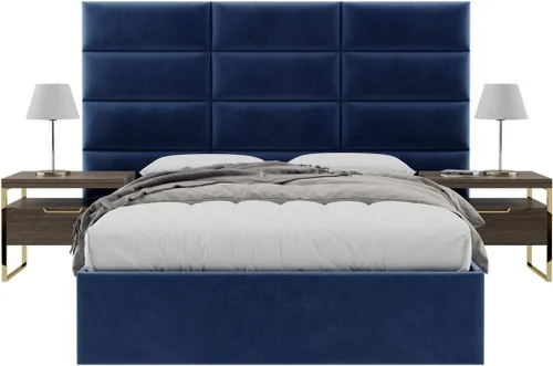 Vista 130 de Vänt - Paneles tapizados de cabecera para montar en la pared, diseño Elizabeth, 120 x 46 pulgadas, configuración de 16 paneles individuales