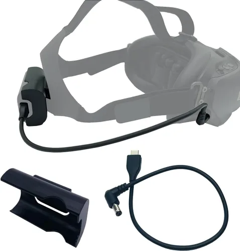 Vista 5 de JCHPINE FPV Goggles V2 Soporte de batería y cable de alimentación compatible con DJI FPV Combo Goggles V2 Batería Recarga Cable Accesorios