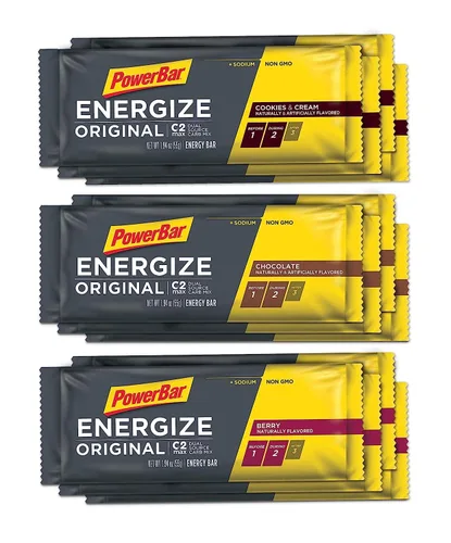 Vista 9 de PowerBar Energize Original - Barra energética Endurance - Combustible de alto rendimiento para deportes, maratón, atletas - 12 barras