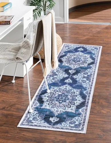 Vista 39 de Unique Loom Renaissance Collection - Alfombra rectangular de 2 x 3 pies 1 pulgada, color azul y verde