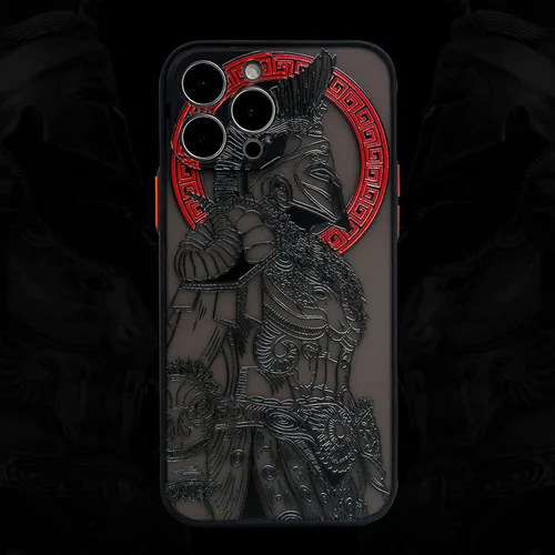 Vista 13 de Cool Gladiator - Funda para teléfono con relieve 3D, compatible con iPhone 7/8/SE, transparente esmerilado y moderno