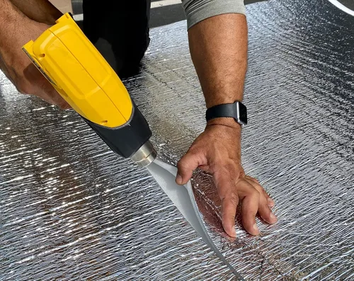 Vista 5 de SmartSHIELD - Rollo de aislamiento reflectante de 20 mm, 48" x 10 pies, barrera radiante con núcleo de espuma, panel de aislamiento térmico