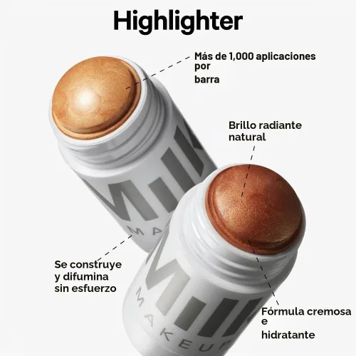 Vista 3 de Milk Makeup Lápiz iluminador luminoso de alta luz con ácido hialurónico Flare - Oro rosa