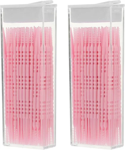Vista 13 de Palillos de dientes para dientes, 1000 unidades, palillos de dientes de doble cabeza interdental, cuidado bucal (color aleatorio)