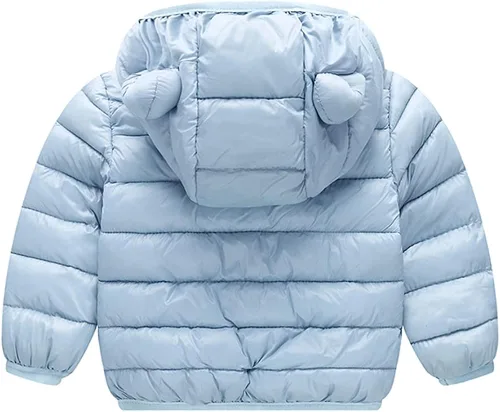 Vista 2 de Ropa unisex para niños y niñas chaqueta con capucha abrigo cálido para invierno