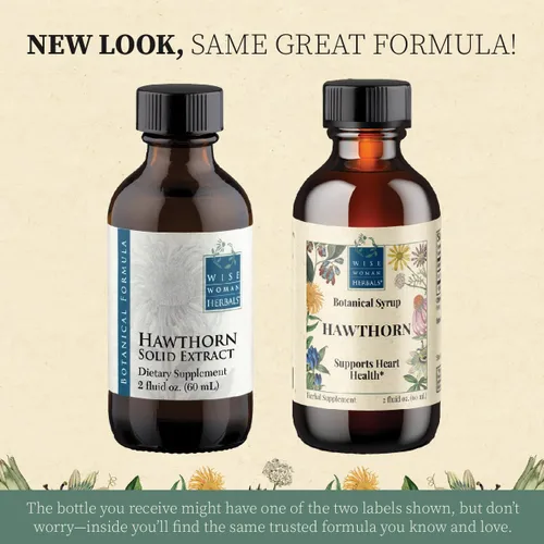 Vista 9 de Wise Woman Herbals Hawthorn Berry Extracto sólido 4:1, fuerza extra sin alcohol, promueve la circulación saludable, protección antioxidante, apoyo