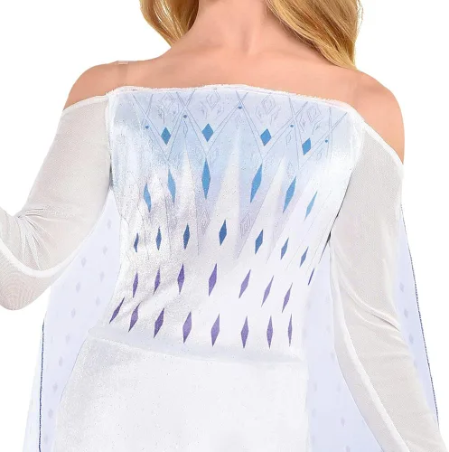 Vista 2 de Party City Disney Frozen 2 Epílogo Elsa disfraz de Halloween para niños incluye vestido polainas para jugar 3T-4T Multicolor