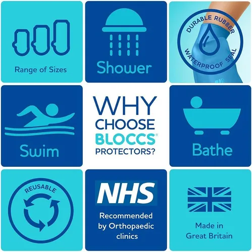 Vista 5 de BLOCCS Rodillera 100 % impermeable, para natación, ducha y baño. Protección impermeable para apósitos y vendajes - #AKP87-S - Protector de rodilla