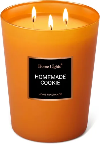 Vista 7 de HomeLights Velas perfumadas – Tarro grande de aromaterapia, cera de soja natural, 130 horas de combustión, cereza rubí y merlot