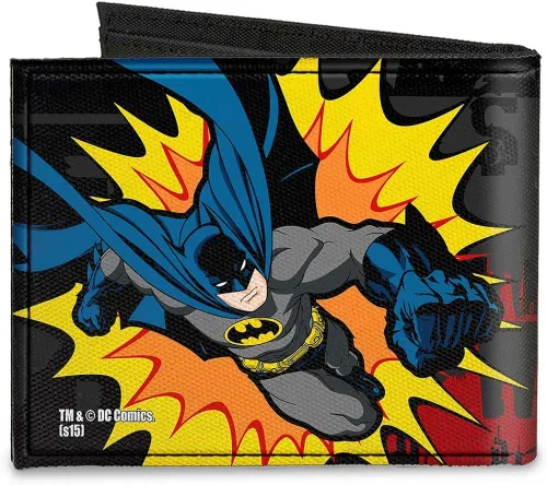 Vista 2 de buckle-down Canvas portafoliosBatman posturas de acción Whoom Grisblac accesorio