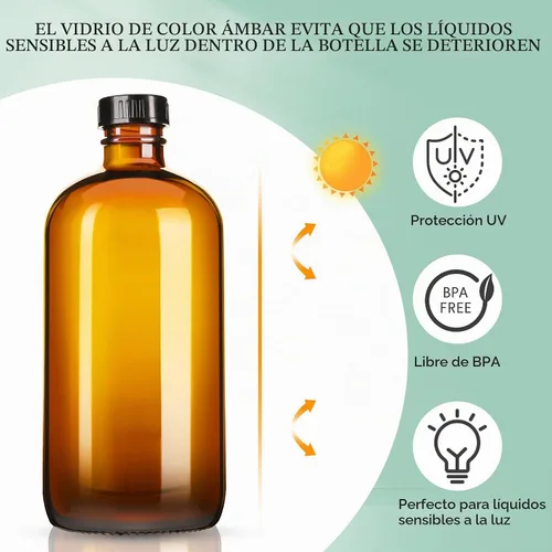 Vista 5 de GIVAMEIHF Botellas de spray de vidrio ámbar botellas de spray de vidrio