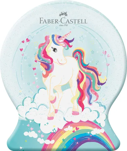 Vista 2 de Faber-Castell Conector de pluma de fibra Lata de globo de nieve - Diseño de unicornio