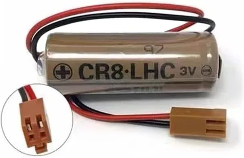 Vista 4 de CR8-LHC - Batería de litio de repuesto para Fuji FDK CR8-LHC CR8-LHC de 3 V y 2600 mAh con enchufe marrón