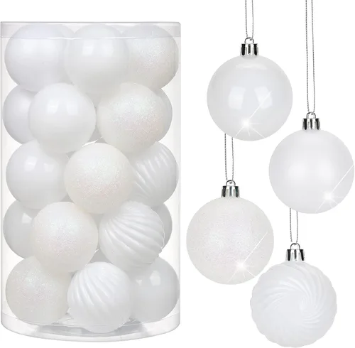 Vista 16 de Adornos de bolas de Navidad negras de 2.36 pulgadas, 25 piezas inastillables, set de adornos de Navidad, bolas de Halloween, adorno negro para árbol