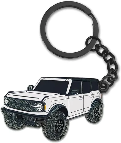 Vista 9 de Llavero de metal de 4 puertas para Ford Bronco Accesorios 2021 2022 2023