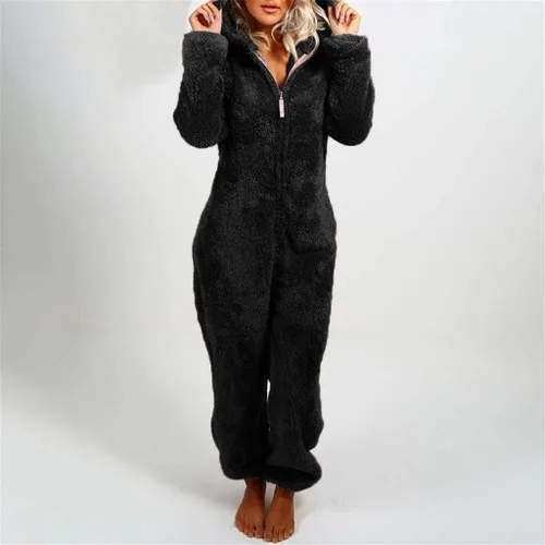 Vista 2 de GAMEMEN Pijama unisex para adultos, de franela, para cosplay, animal, ropa de dormir de invierno de una pieza, ropa de dormir para el hogar, disfraz