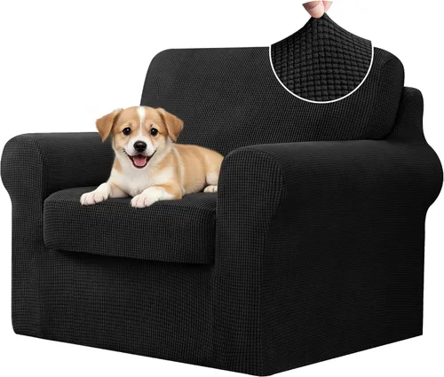 Vista 38 de CHUN YI Fundas para sofá de 7 piezas, lavables, fundas elásticas para sofá de 3 cojines con respaldo y fundas de cojín separados, protector