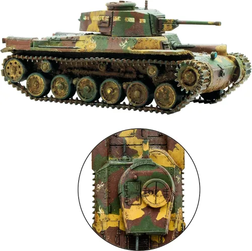 Vista 2 de Bolt Action Tipo 97 Chi-Ha Tanque Medio Japonés 1:56 WWII Guerra Mundial Kit de Modelo de Plástico