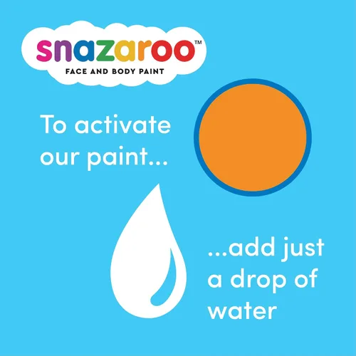 Vista 5 de Snazaroo Kit de pintura facial Ultimate Party Pack, paleta de 12 colores con pincel, esponja, bio-purpurina y guía, no tóxico, a base de agua, fácil